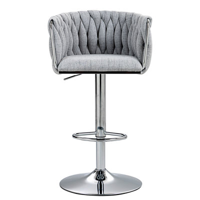 360° Fabric Cover Swivel Bar Stools Set Of 2 by Ivy Bronx