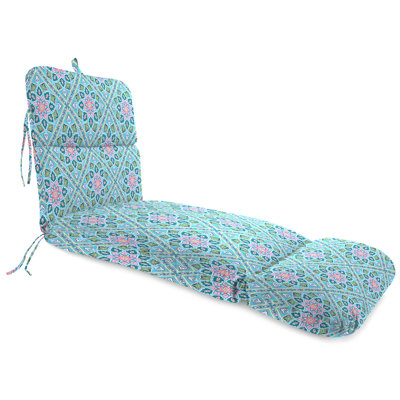 74" x 22" Medlo Island Outdoor Chaise Lounge Cushion with Ties and Hanger Loop by Bungalow Rose