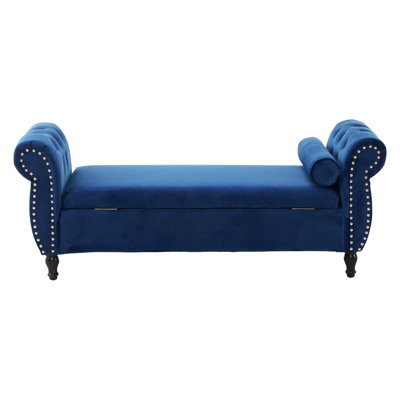 Bentlee Velvet Upholstered Storage Bench by House of Hampton