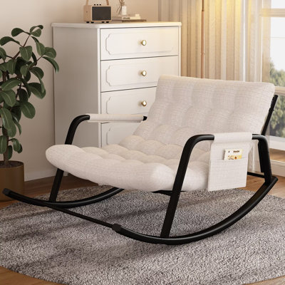 Rocking Chair for Living Room Double Papasan Chair with Cushion Indoor Outdoor