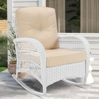Netawaka Wicker Outdoor Rocker Chair by Bay Isle Home