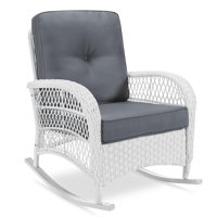 Netawaka Wicker Outdoor Rocker Chair by Bay Isle Home