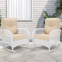 Cidalina Wicker Outdoor Rocker Chair by Bayou Breeze