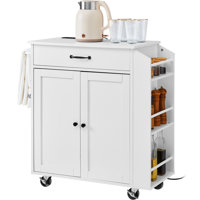 Treg Rolling Kitchen Cart with Wood Top by Winston Porter