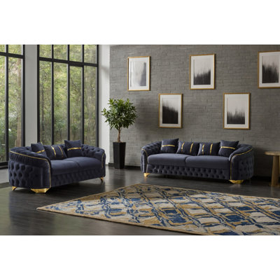 Larean 2 - Piece Velvet Living Room Set by Rosdorf Park