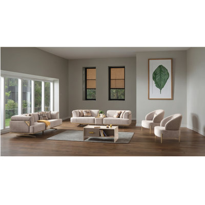 Marteeka 4 - Piece Velvet Living Room Set
