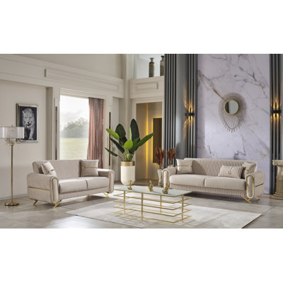Martella 2 - Piece Velvet Living Room Set by Everly Quinn