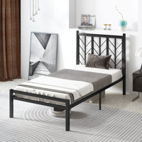 Ebern Designs Platform Bed With Headboard 11.5" Under Bed Storage Easy Assembly by Ebern Designs