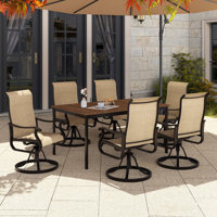 Ashalyn High Back Swivel Rocker Outdoor Dining Armchair by Lark Manor