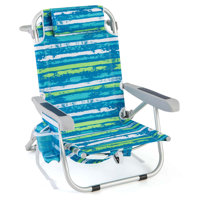 Goplus 1 Pcs Folding Beach Chair Adult Lightweight Aluminum Camping Chair With Storage Bag