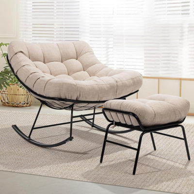 Moon Rocking Chair with Ottoman