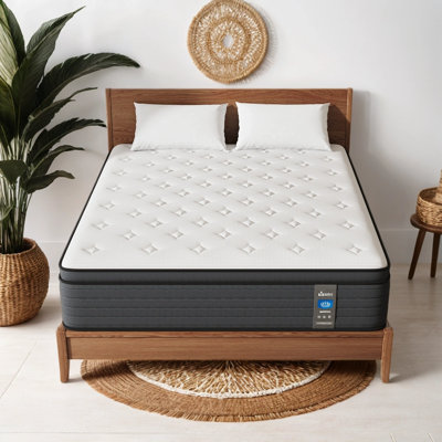 Alwyn Home Gumpert Mattress 12 Inch Hybrid Mattress Cooling Gel Memory Foam Mattress in a Box Individually Pocket Springs CertiPUR-US Certified Medium by Alwyn Home