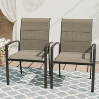 Loann Outdoor Dining Armchair by Ebern Designs