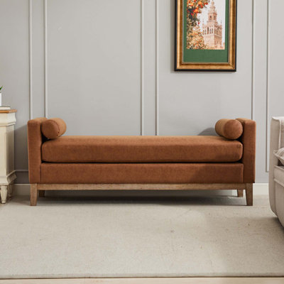 Gilb Faux Leather Upholstered Bench by Hokku Designs