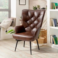 Elfriede Upholstered Wide Back Armchair by George Oliver