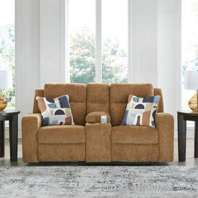 Jhanae Reclining Loveseat With Console by Latitude Run