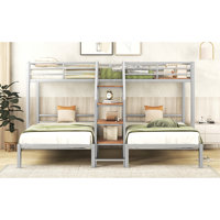 Metal Twin Over Twin & Twin Bunk Bed