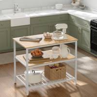 Janitza Kitchen Island with Manufactured Wood Top by 17 Stories