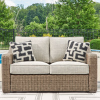 Danny Outdoor Loveseat With Cushion by Beachcrest Home
