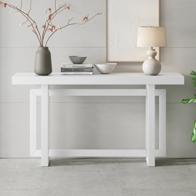 Contemporary Console Table With Wood Top, Extra Long Entryway Table For Entryway by Ivy Bronx