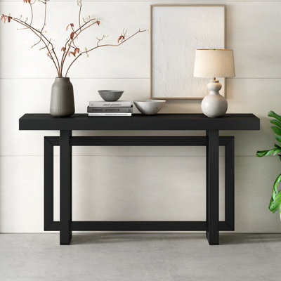 Contemporary Console Table With Wood Top, Extra Long Entryway Table For Entryway by Ivy Bronx