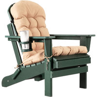 Folding Adirondack Chairs With Cushion, Hdpe Oversized Patio Chair Weather Resistant by Winston Porter