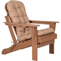 Folding Adirondack Chairs With Cushion, Hdpe Oversized Patio Chair Weather Resistant by Winston Porter