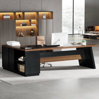 L-Shaped Executive Office Desk With Drawers by Latitude Run