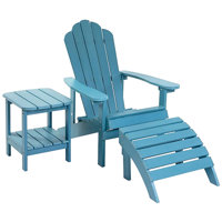 Adirondack Footstool, Grey by Highland Dunes