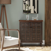 Doelling Retro 2 Door Storage Cabinet With Plaid Pattern Front by Alcott Hill