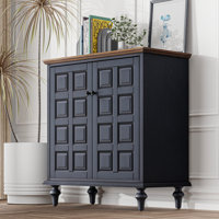 Doelling Retro 2 Door Storage Cabinet With Plaid Pattern Front by Alcott Hill