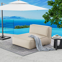 Outdoor Double Chaise Lounge Bean Bag Chair - 2-person by Ebern Designs