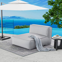 Outdoor Double Chaise Lounge Bean Bag Chair - 2-person by Ebern Designs