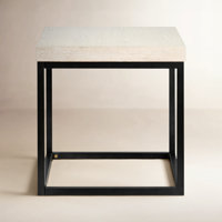 Brayton Square Wood End Table White Wash by Birch Lane