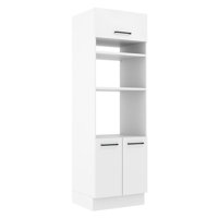 Hokku Designs Hazel 2 Door Pantry Kitchen Storage Cabinet with Horizontal Door and 3 Shelves 89 Inch Wooden  Organization Unit - White by Hokku Designs