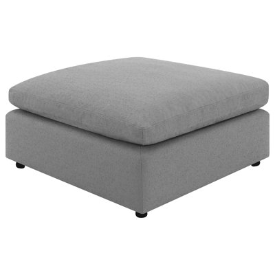 Marler Boucle Upholstered Ottoman Grey by Latitude Run