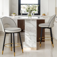 Balen Swivel Bar Stools Set of 2 by Mercer41