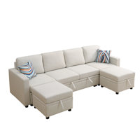 Sackcloth 5-Pieces Living Room Sofa Bed by Latitude Run