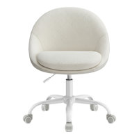 Office Chair, Vanity Chair, Desk Chair, Cotton-Linen Fabric, Adjustable Height by Ebern Designs