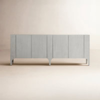 Britz 88" Wide Rubberwood Sideboard, Light Gray Wash by Birch Lane