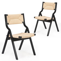 Solid Wood Folding Side Chair by George Oliver