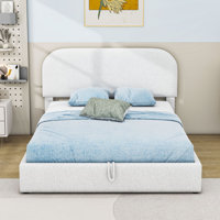 Milanee Luxurious Teddy Fleece Upholstered Platform Bed with Hydraulic Storage by Mercer41