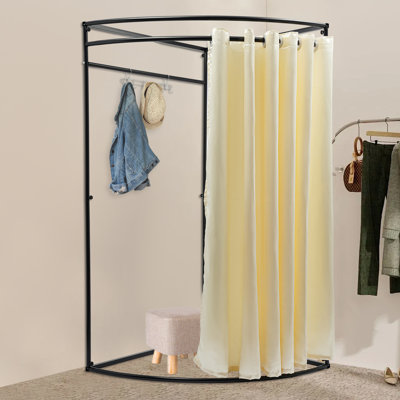 78.74Inch Tall Fitting Room With Curtain Dressing Room For Clothing Store