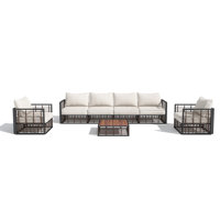7-Piece Metal Patio Sectional Sofa Set With Cushions by Latitude Run