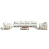 7-Piece Metal Patio Sectional Sofa Set With Cushions by Latitude Run