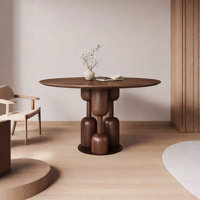 Kiristen American style solid wood dining table by Orren Ellis