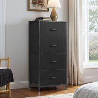Dresser With 4 Drawers, Tall Dresser For Bedroom, Large Dresser Chest For Living Room by Ebern Designs