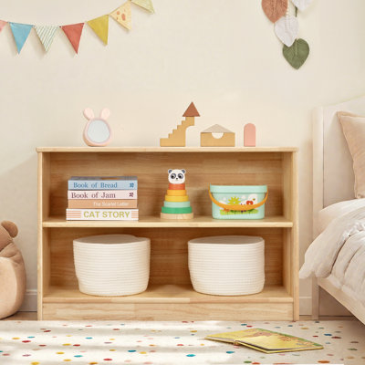 Rubber Wood 2-tier Montessori Shelf And Toy Storage, 35.4" L by Latitude Run