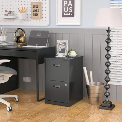 2 Drawer File Cabinets,Metal Office File Cabinet With Lock by Inbox Zero