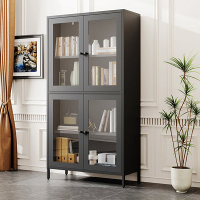 Leclair 59" Dining Cabinet With Glass Doors by Latitude Run